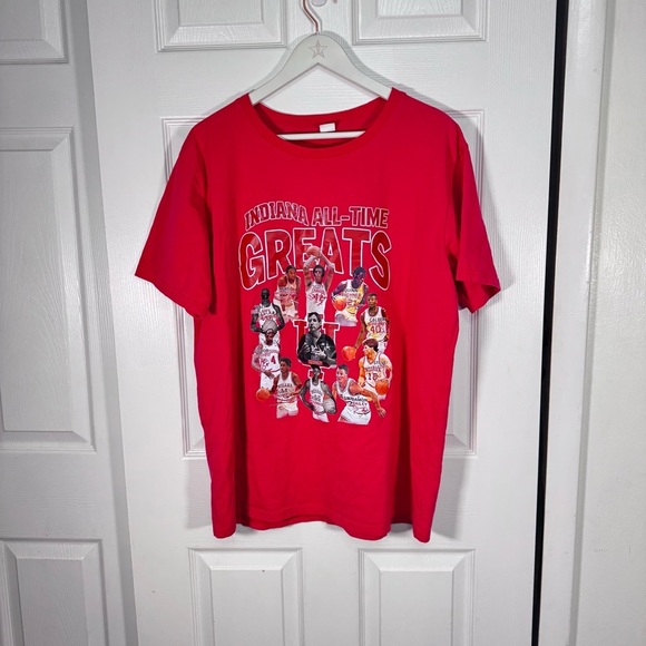 None Other - Red Indiana All-Time Greats T-Shirt